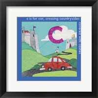Framed 'C is For Car' border=