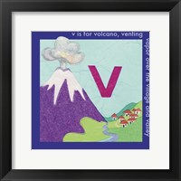 Framed V is For Volcano