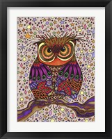 Framed Starry Night Owl