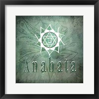 Framed 'Chakras Yoga Anahata V1' border=