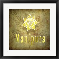 Framed 'Chakras Yoga Manipura V1' border=