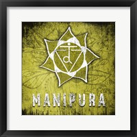 Framed 'Chakras Yoga Symbol Manipura' border=
