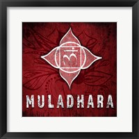 Framed 'Chakras Yoga Symbol Muladhara' border=