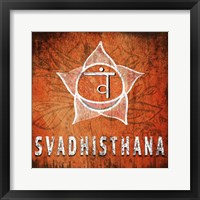 Framed 'Chakras Yoga Symbol Svadhisthana' border=