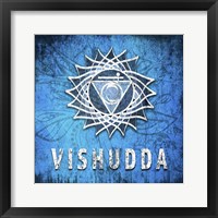 Framed 'Chakras Yoga Symbol Vishudda' border=