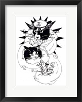 Framed Nautical Cats