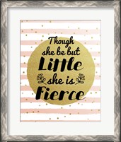 Framed Though She Be But Little - Stripes and Dots Gold