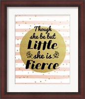 Framed Though She Be But Little - Stripes and Dots Gold