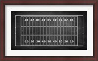 Framed American Football Field Chalkboard
