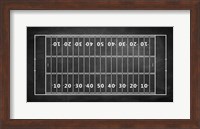 Framed American Football Field Chalkboard