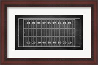 Framed American Football Field Chalkboard