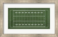 Framed American Football Field Green