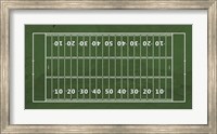 Framed American Football Field Green