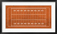 Framed American Football Field Orange