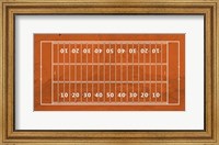 Framed American Football Field Orange