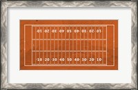 Framed American Football Field Orange