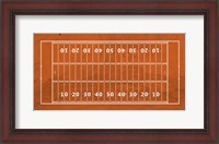 Framed American Football Field Orange