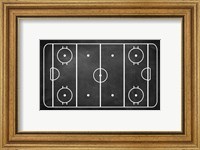 Framed Ice Hockey Rink Chalkboard