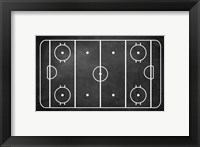 Framed Ice Hockey Rink Chalkboard