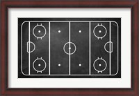 Framed Ice Hockey Rink Chalkboard