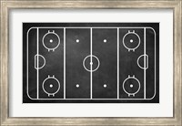 Framed Ice Hockey Rink Chalkboard