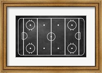 Framed Ice Hockey Rink Chalkboard