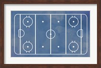 Framed Ice Hockey Rink Blue Paint