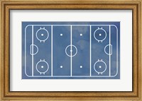 Framed Ice Hockey Rink Blue Paint