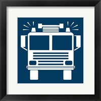 Front View Trucks Set I - Blue Framed Print