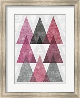 Framed Mod Triangles IV Soft Pink