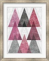 Framed Mod Triangles IV Soft Pink
