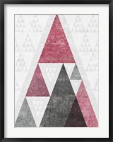 Framed Mod Triangles III Soft Pink