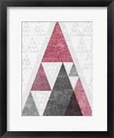 Mod Triangles III Soft Pink Framed Print