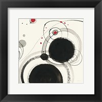 Framed 'Planetary III with Red' border=