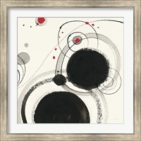 Framed 'Planetary III with Red' border=