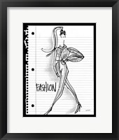 Doodle Fashion Framed Print