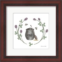 Framed 'Happy to Bee Home IV' border=