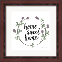 Framed 'Happy to Bee Home Words I' border=