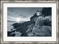 Framed Bass Harbor Head Sunset no Border