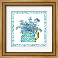 Framed Floral Teacup IV Vine Border