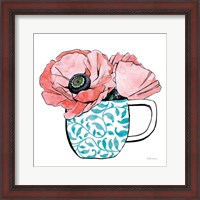 Framed Floral Teacups II