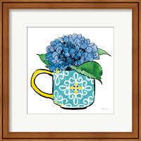 Framed 'Floral Teacups III' border=