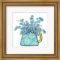Framed 'Floral Teacups IV' border=