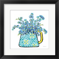 Framed Floral Teacups IV