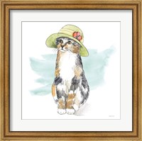 Framed Fancy Cats III Watercolor