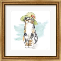Framed Fancy Cats III Watercolor