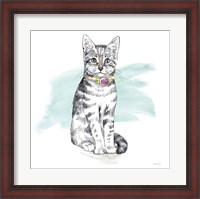 Framed Fancy Cats I Watercolor