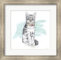 Framed Fancy Cats I Watercolor