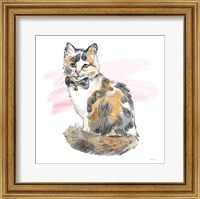 Framed Fancy Cats II Watercolor