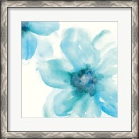 Framed Teal Cosmos I